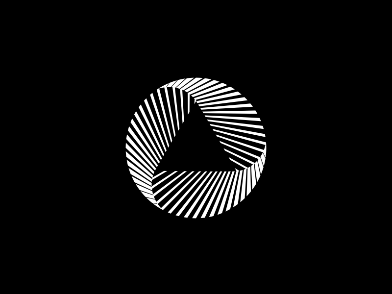 Circular triangle animation brand branding circular identity logo mark stationary
