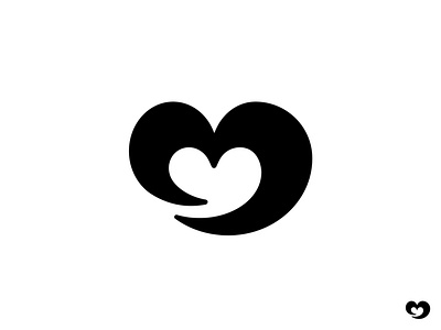 Heart heart logo logotype mark