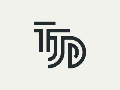 TJD initials logo monogram