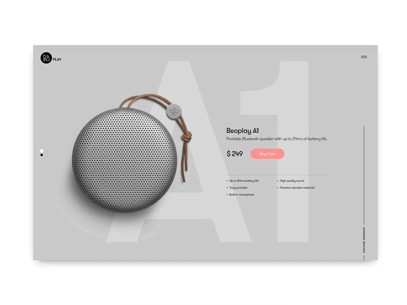 Invision Studio Test Animation a1 beoplay color gradient invision studio product switch transition