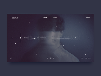 Custom Music Player Experience – Dark Mode james blake minimalistic music music player sound ui ui design user interface wave