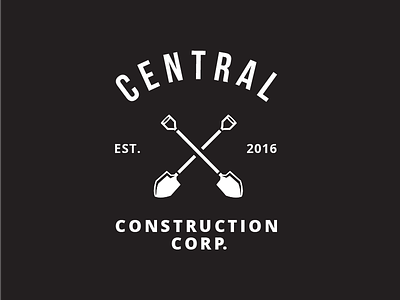 Central Construction Corp. Logo badge branding icon logo