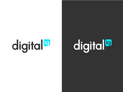Digital IQ app brand clean communication digital identity iq logo minimal simple