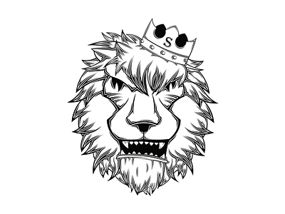 Supreme Lion and animal black crown king lew lion supreme vector wektor white wild