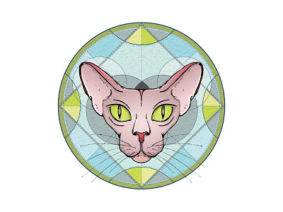 Sphinx animal cartoon cartoon illustration cat character design circle eyes illustration pink sphinx vector vector animal