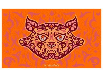 Cat Mask Orange Bg