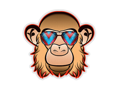 Funky Monkey Sticker