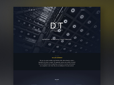 Dot Project architectural design landing minimal technological web website