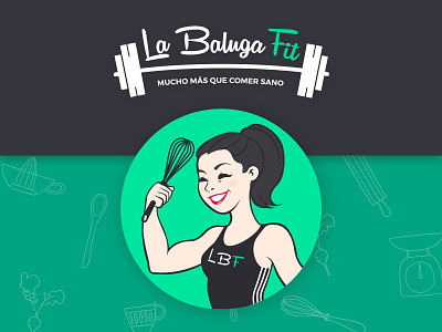 Baluga Fit Logo brand branding agency design fit fitness foddie food gym health identity logo logo disigner