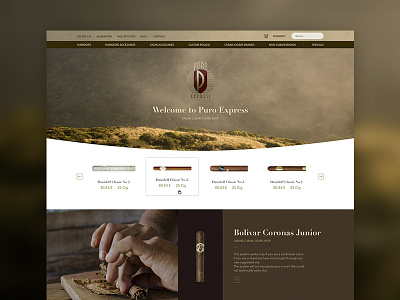Puro Express cart design e commerce elegant home rebrand redesign shop web