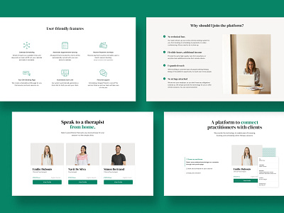 TherapyFromHome Website UI - Close Ups ui ux webflow website
