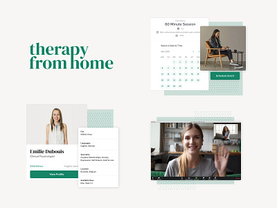 TherapyFromHome Feature Blocks vector website