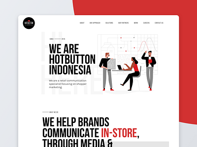 HotButton Agency — Website Design flat illustration illustration minimalist ui website