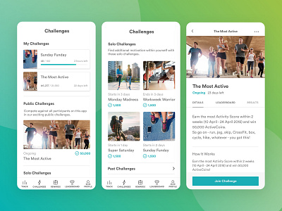 ActiveLife by Fitsense — App UI Design II app ui ux design