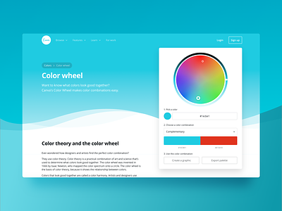 Color Wheel Tool | Landing Page