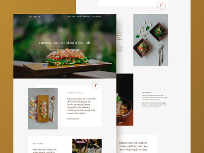 Restaurant Website for Tanarasa, Bali ui webflow website