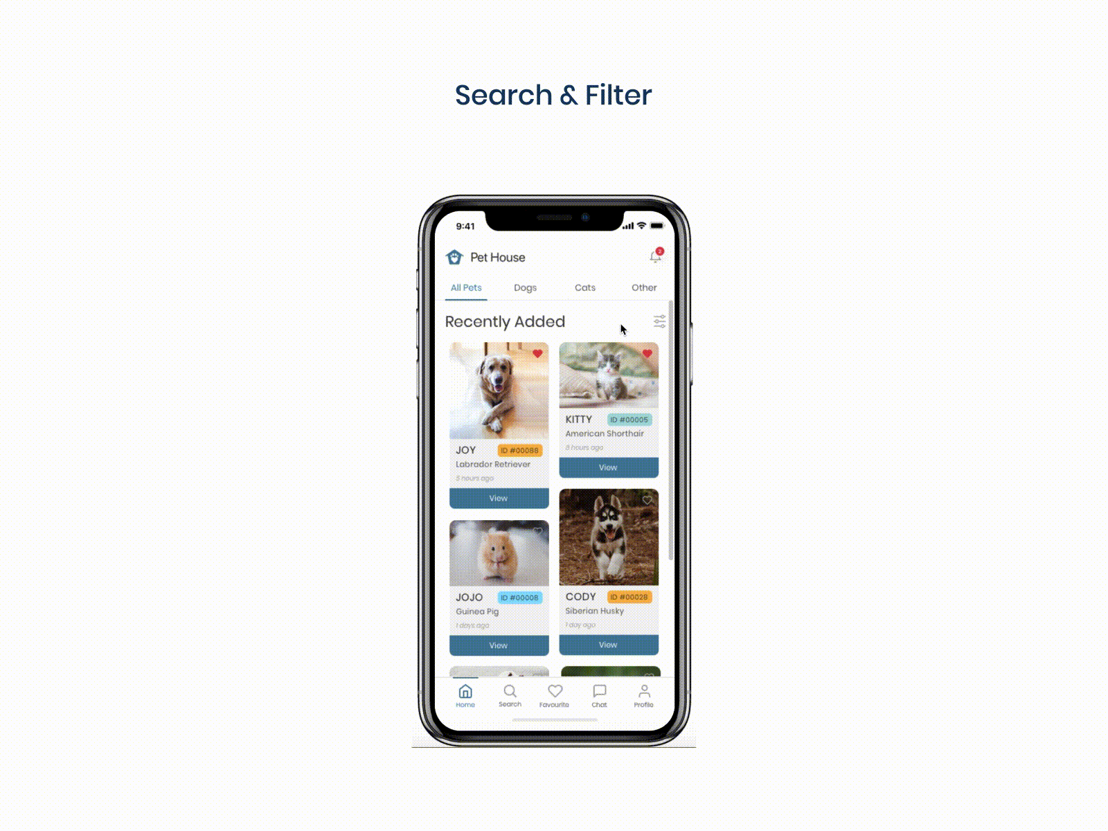 Search & Filter - Pet House - Mobile App UI 2019 design filters inspiration search results ui ui ux ui design uiinspirations uikit user experience user interface user interface design userinterface ux ui ux design uxdesign uxinspiration