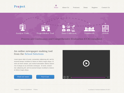 Website Design design project simple video web website