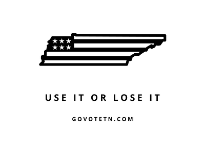 Go Vote TN branding democracy design flat illustration minimal vote web