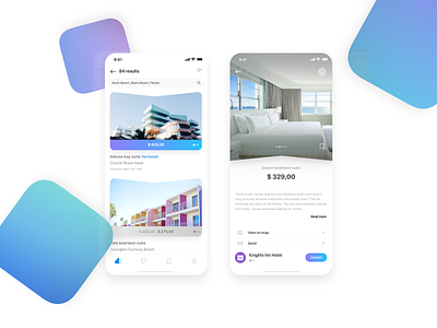 Hotel Reservation App 360 accomodation ar dailyui design hospitality interface ios luxury mobile product results room ui ux vr