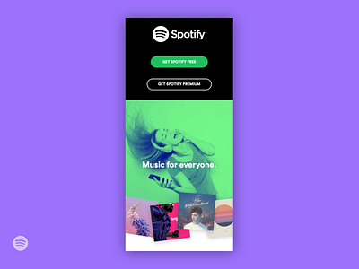 Spotify Cook Your Music animation app brand card clean feature flat interaction interface ipad mobile music player product sketch ui user experience ux ux ui website