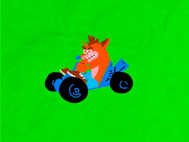 CRASH CAR animation 2d photoshop illustration frame animation frame by frame frame