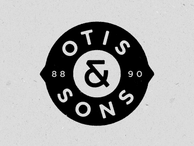 Otis & Sons - Branding 3 blksmith branding emblem identity mark texture type wood
