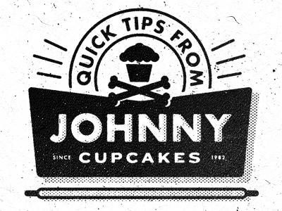 Johnny Cupcakes Tips blksmith cupcakes donuts halftone illustration johnnycupcakes smith texture typography vintage