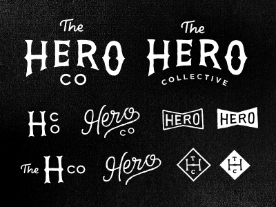Hero Collective blksmith handmade identity lettering logo smith stamp type vintage