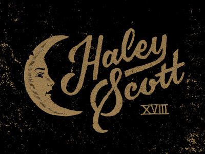 Haley Scott Identity 01 blksmith identity lettering logo magic moon texture type