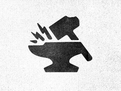 Forged Emblem anvil emblem hammer logo smith stamp