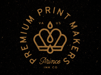 Prince Ink Lockup blksmith crown emblem icon ink logo print type