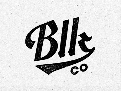 Blk Co. Logo Update blackletter blksmith lettering logo script