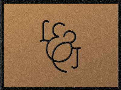 L & J Monogram blksmith logo monogram wedding