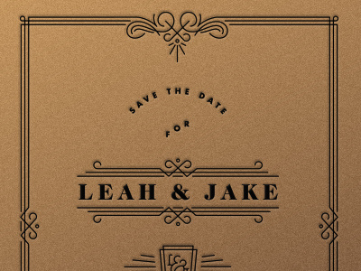 L & J Save the Date blksmith save the date typography wedding