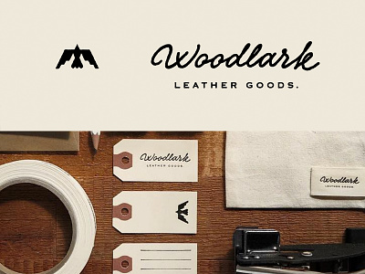 Woodlark - Collateral blksmith branding icon leather logo mark