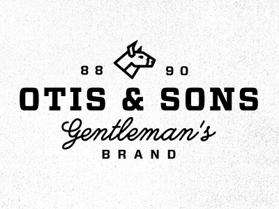 Otis & Sons - Branding 2 blksmith branding icon logo smith typography