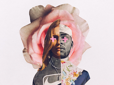 Vidas Paralelas collage handmade rose
