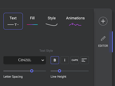 Editor menu editor styles ui
