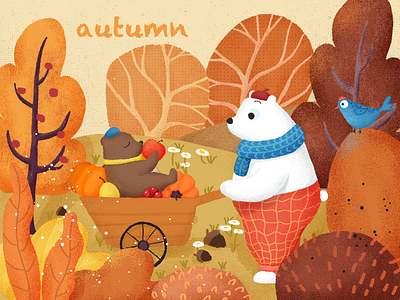 autumn autumn illustration illustrations poster 插图 设计