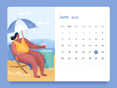 calendar calendar design summer ui 插图 日历