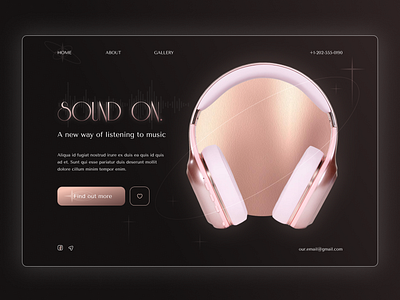 headphones concept design illustration ui vector