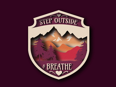 Step outside cut-out branding design graphic design illustration logo shirt design vector