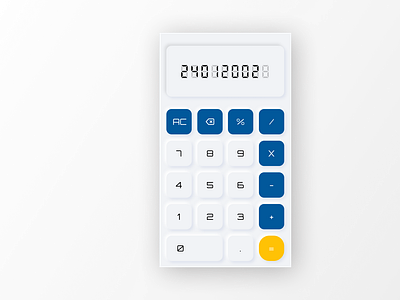 Neomorphism Calculator UI Design