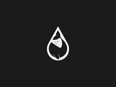 A Whale Drop adobe illustrator black and white branding design drop flat icon illustration logo minimal monochrome sea vector water whale