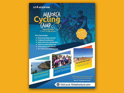 Majorca Cycling Camp Flyer bitbranding cycling flyer flyer design majorca majorca spain mallorca mallorca spain spain travel flyer