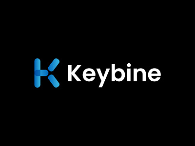 Keybine - letter K abstract logo design