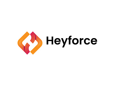 letter H & F modern logo Heyaforce abstract logo branding business logo crypto design digital fintech gradient letter f letter h letter logo lettering logo logo design modern logo nft saas software tech