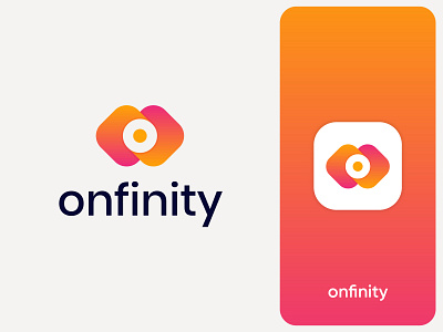 modern letter O & infinity logo concept