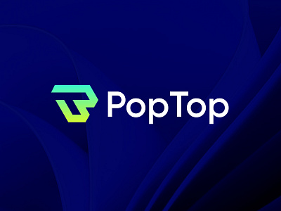 modern letter P+T logo concept - PopTop